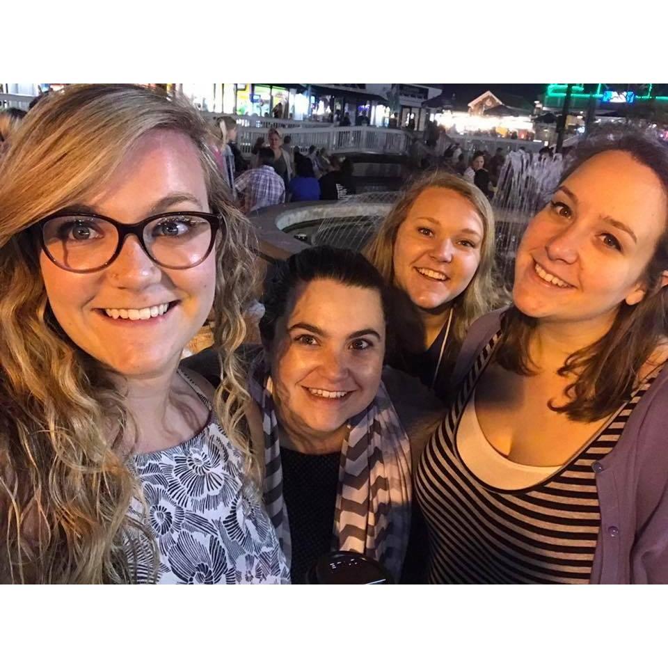 Hannah & her three older sisters (L to R: Macaira, Emily, Katie)