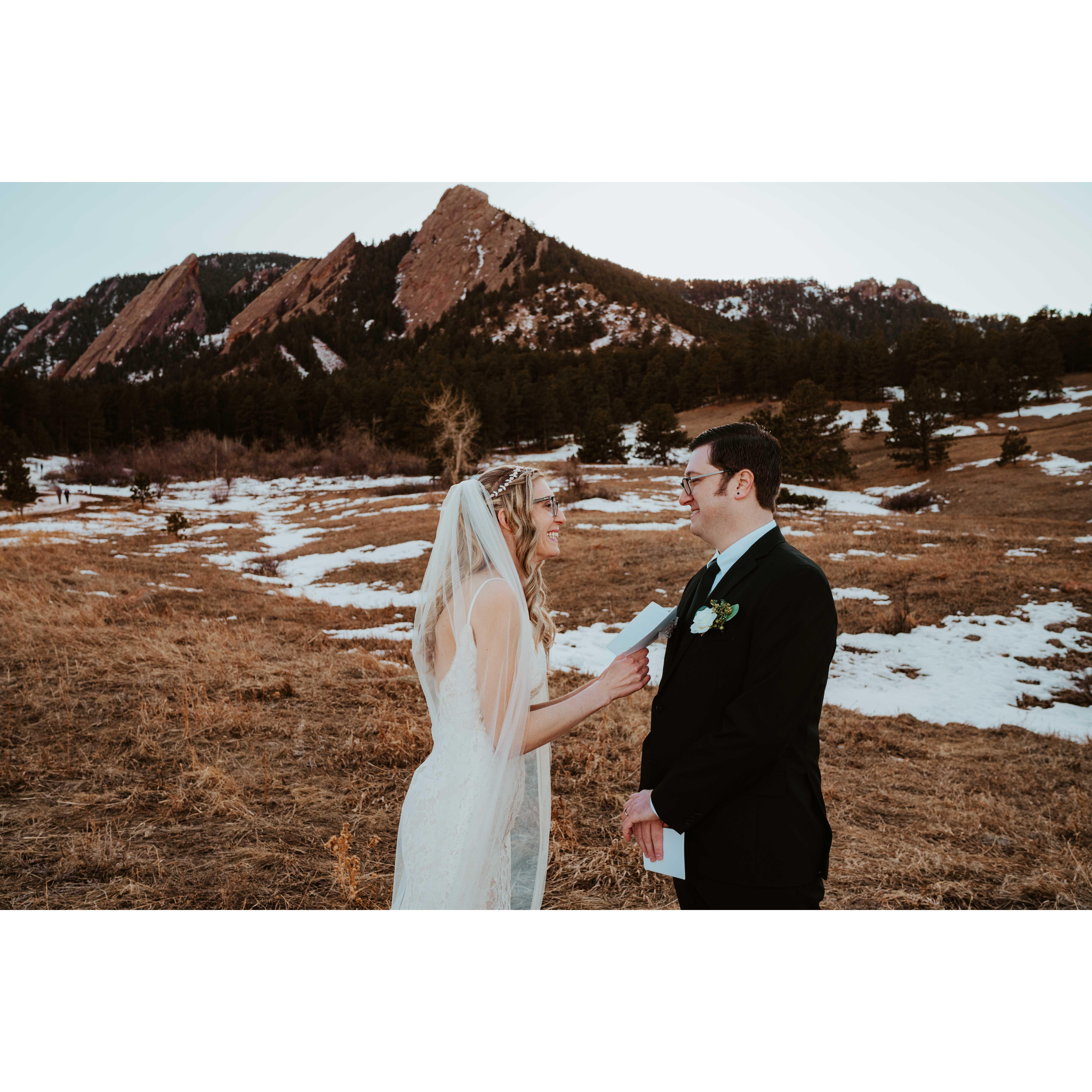 Madi saying her vows. 