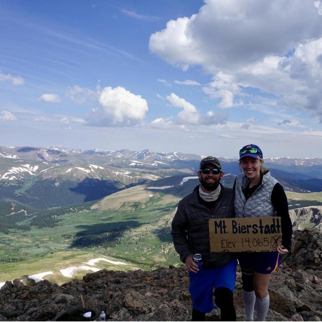 Top of Mt Bierstadt.  14, 065 ft.