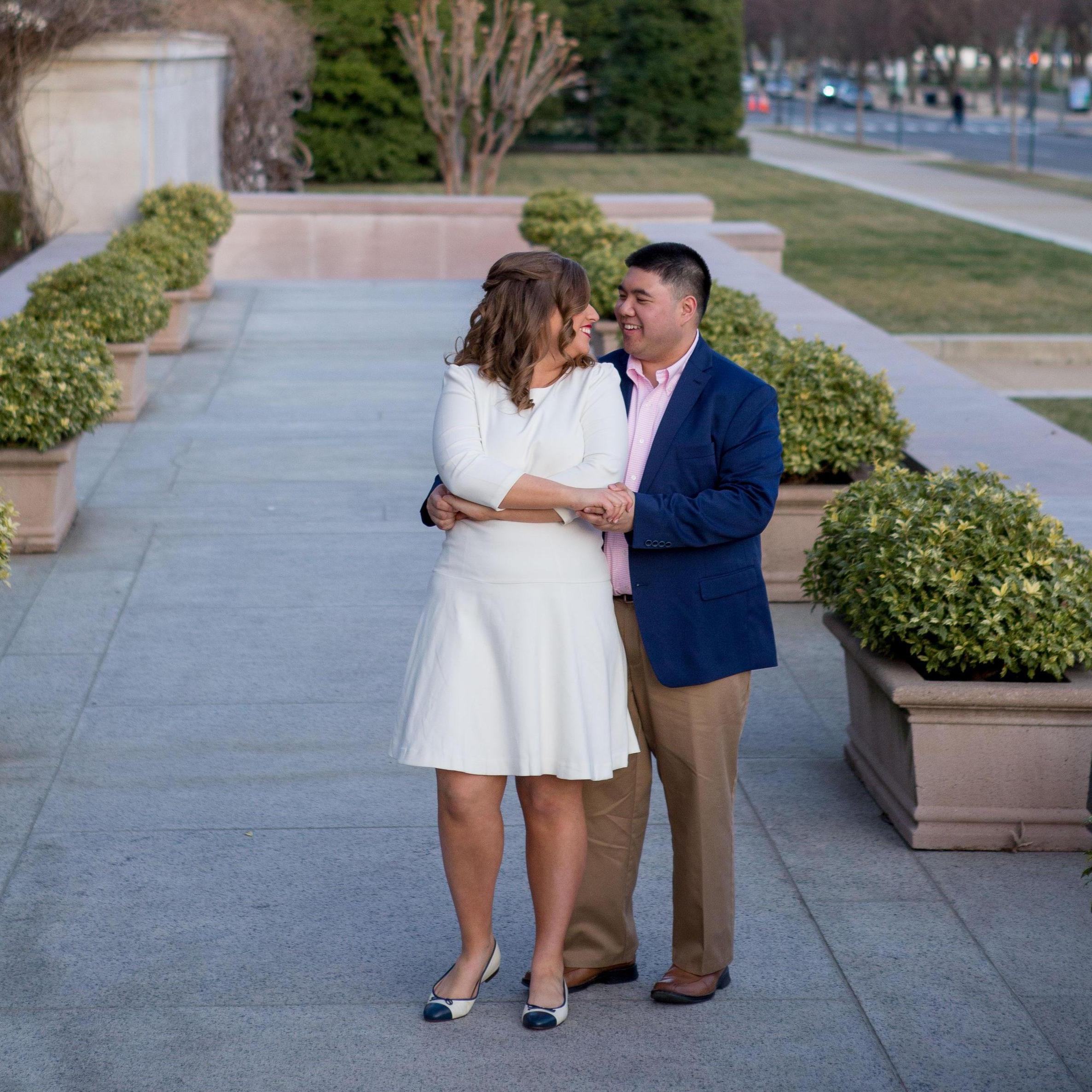 Engagement pictures at the National Gallery of Art, February 2020. (Kate Grace Photography)