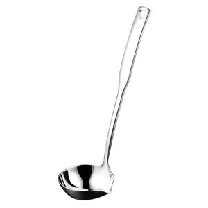 Stainless Steel Heavy Ladle with Pour Spout for Soups, Serving, Cooking, Stews and More 11.8 inch