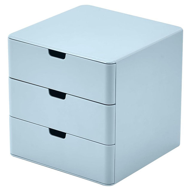 Dalanpa 3-Drawer Vanity Organizer, Compact Storage Organization Drawers Blue