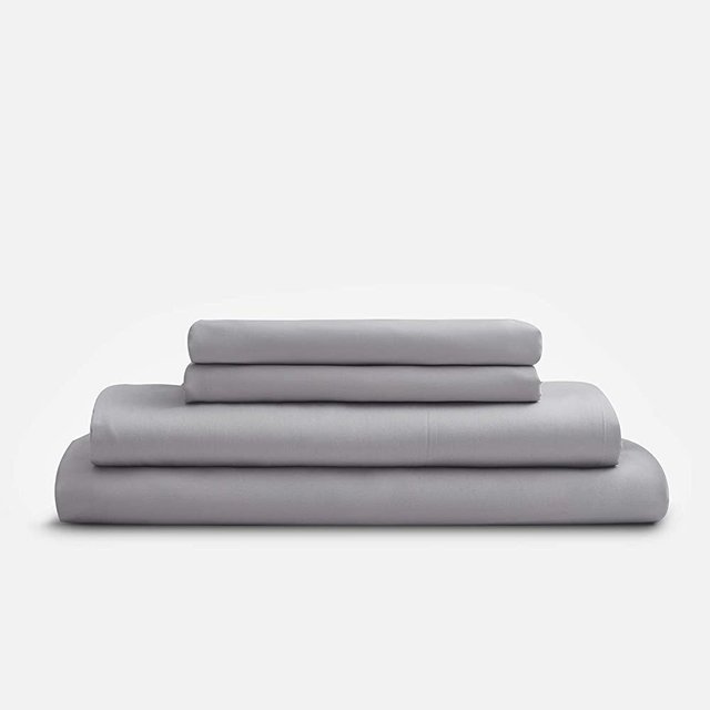 Sijo Premium 100% Austrian Eucalyptus Lyocell Tencel Sheet Set, Softer Than Silk, Moisture Wicking, Temperature Regulating, Cooling - 2 Pillowcases 1 Fitted 1 Flat (Dove, King - 4pc with Flat Sheet)