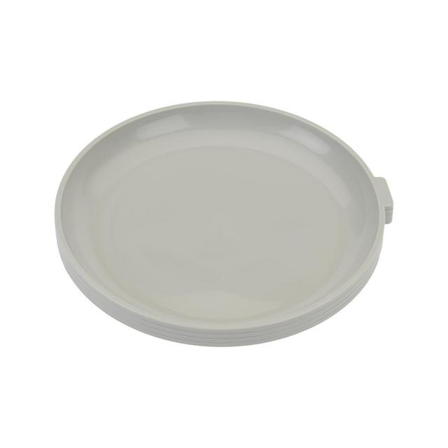 Simply Essential™ 4-Piece Microwave Plates Set in Grey