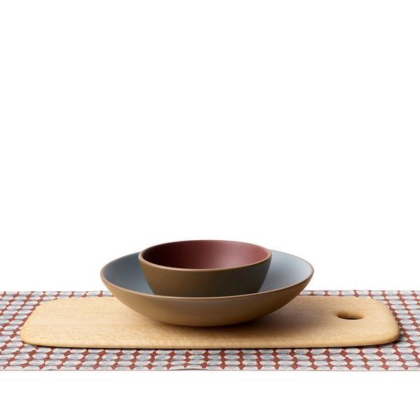 Heath Shallow Salad Bowl in Bluejay/Hickory