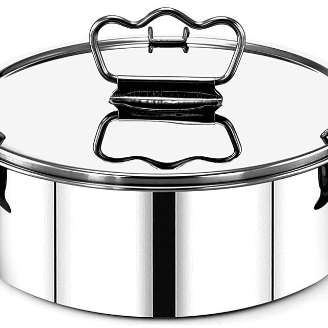 EasyShopForEveryone Stainless Steel Flan Mold, Ergonomic Handle for Safe and Easy Lifting, Pressure Cooker Accessories, Compatible with Instant Pot 8 Quart, Ninja Foodi, Round Cake Pan - BIG