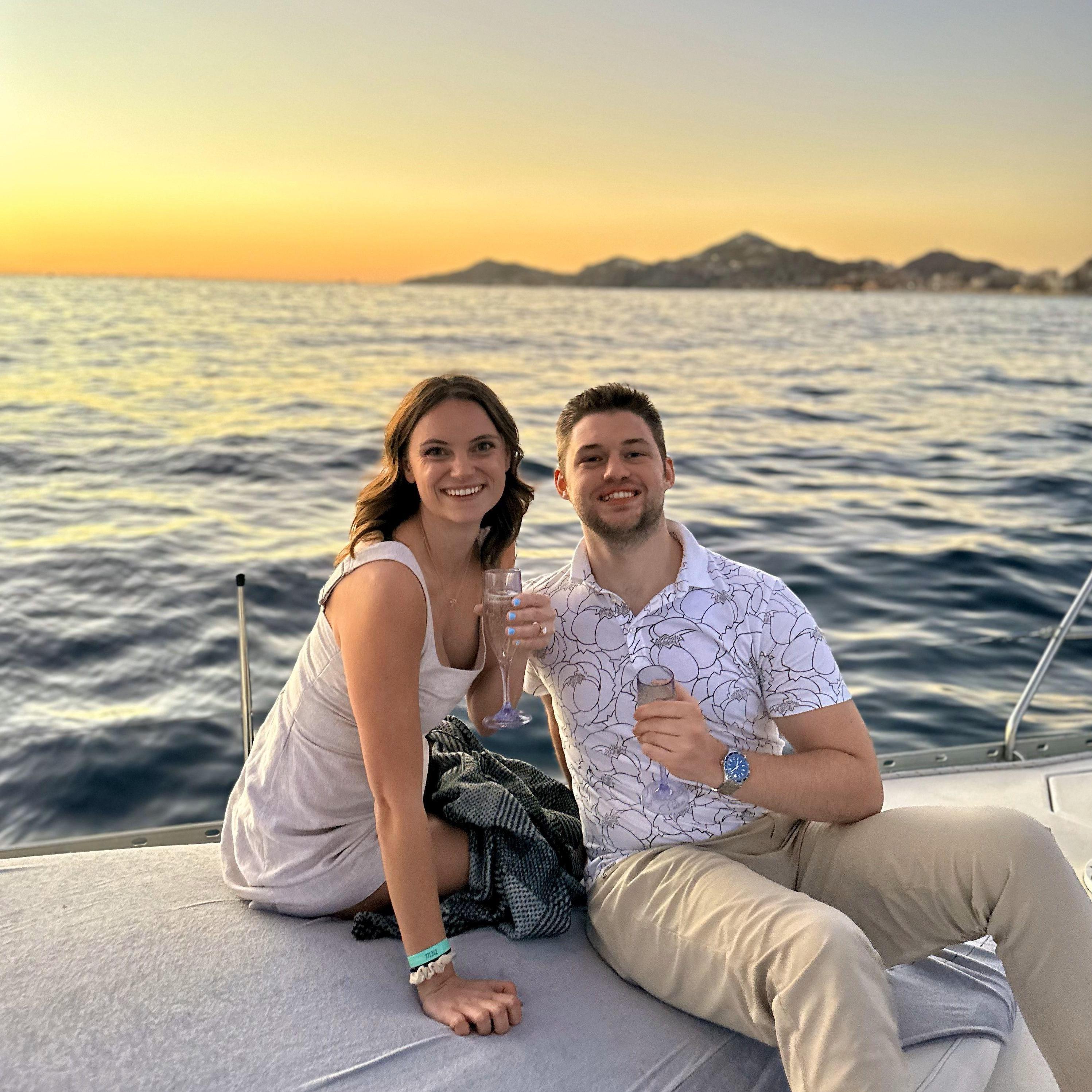 Alex proposed in Cabo San Lucas, Mexico in January 2024