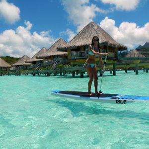 Paddleboarding in Bora Bora