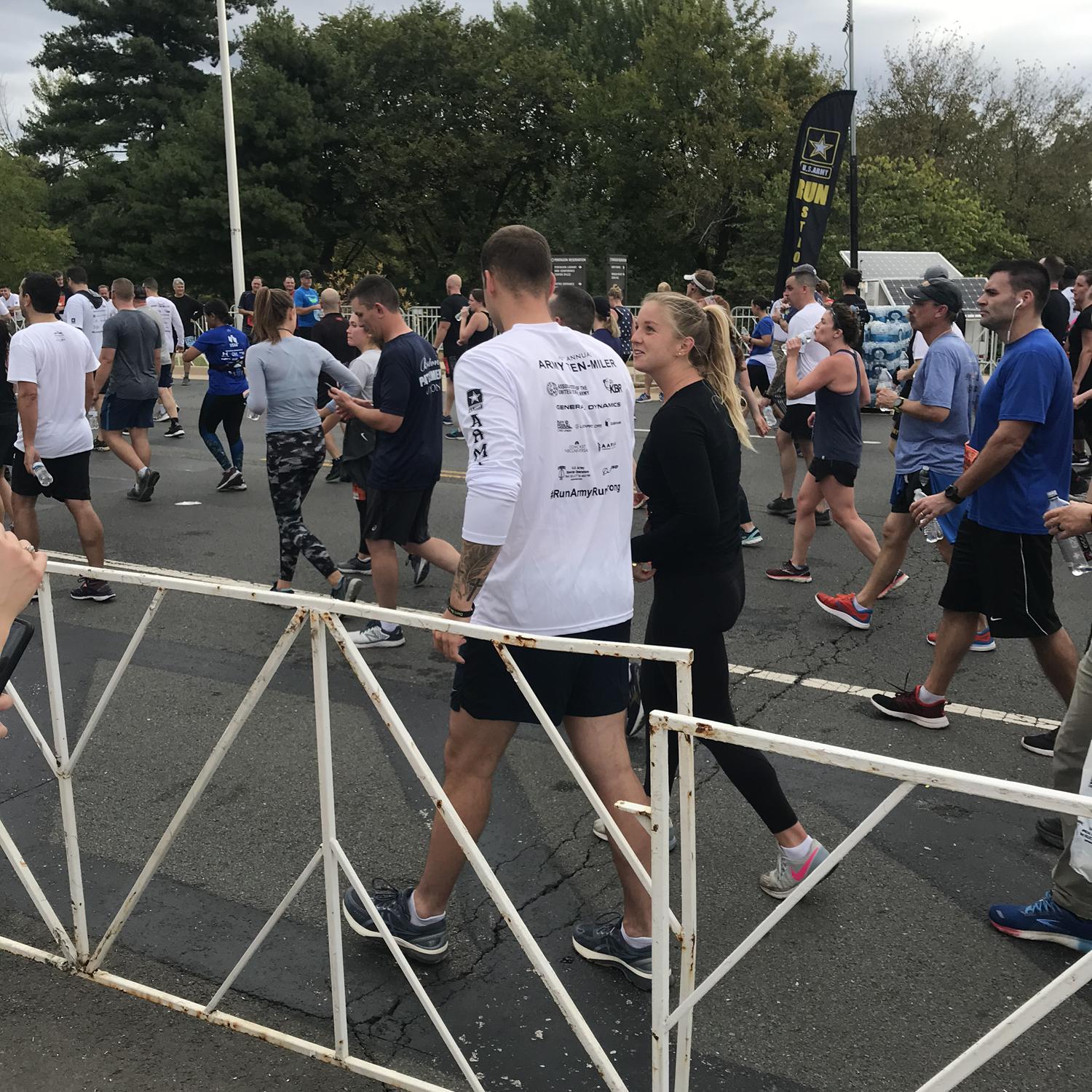 When we ran the Army ten-miler!