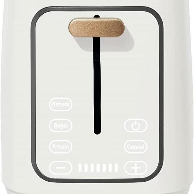 Touchscreen Toaster, 2-Slice Toaster with Touch-Activated Display, White Icing by Drew Barrymore (White)