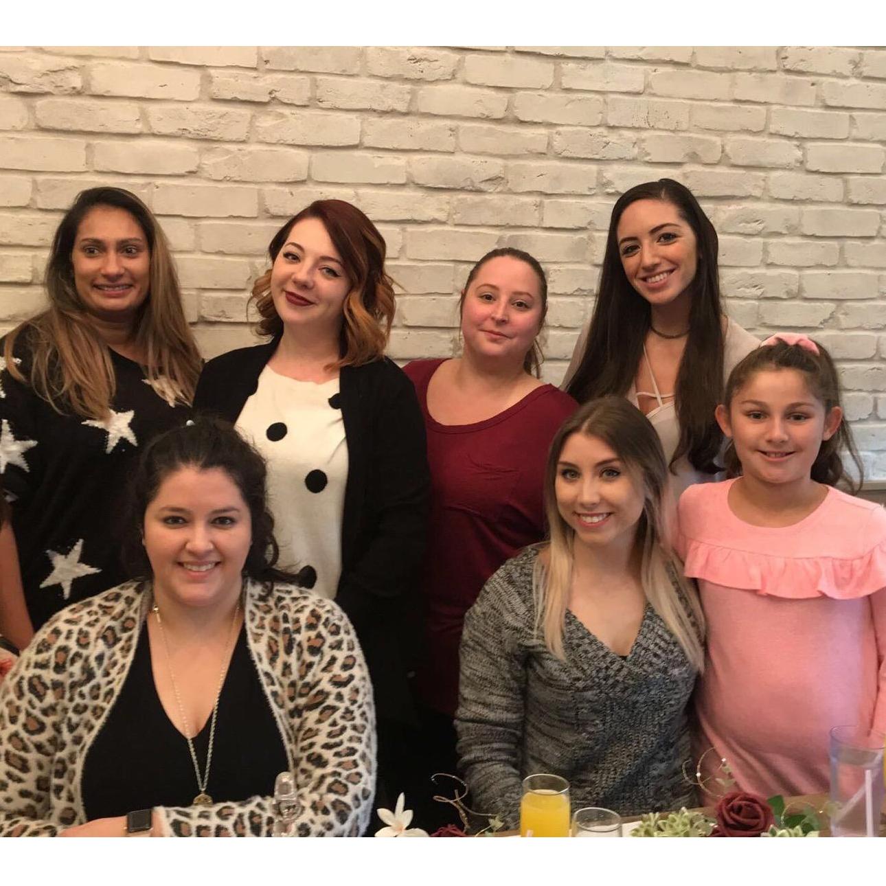 The girls at Mrs. Holmans bridal shower