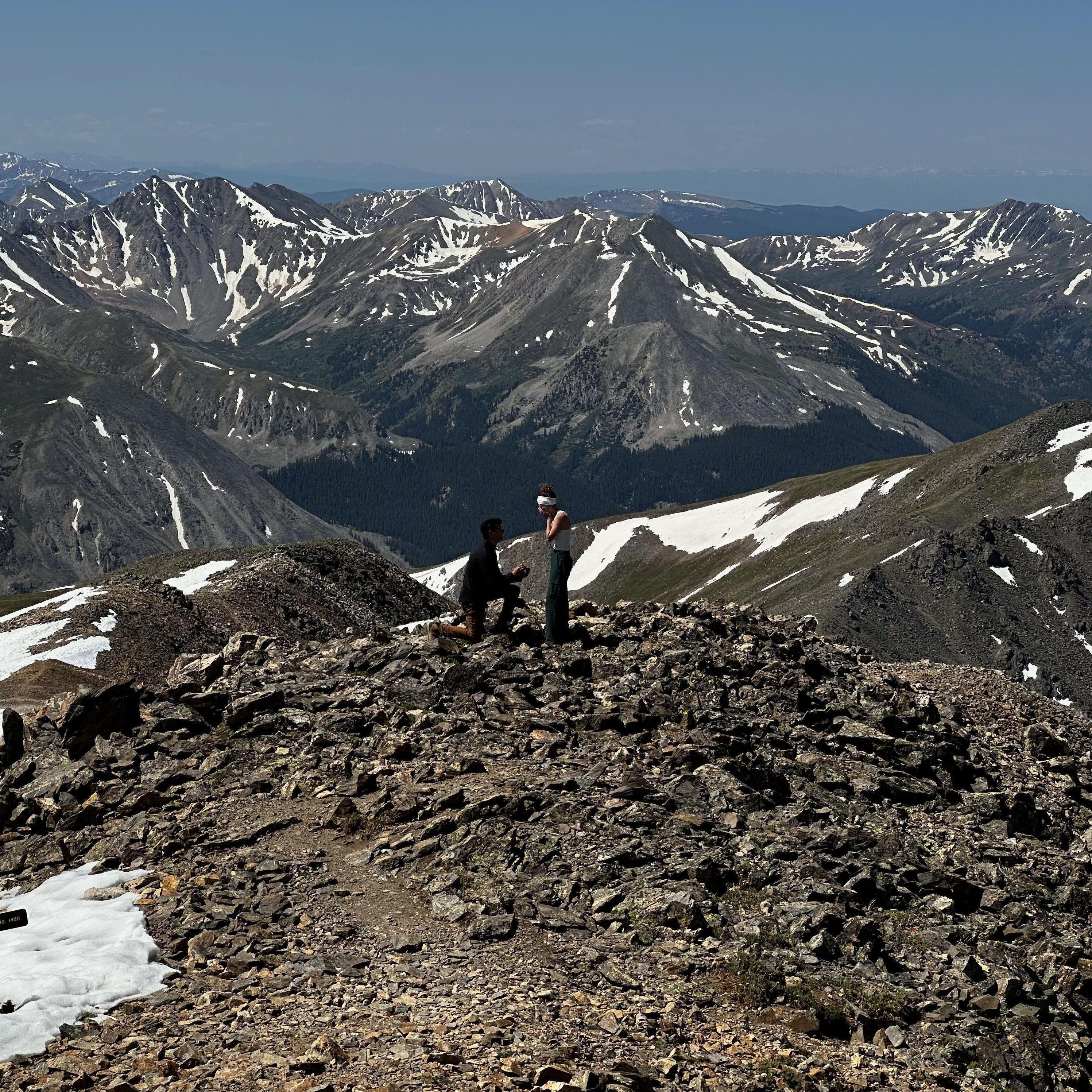 Mount Elbert, CO - When Fede popped the question