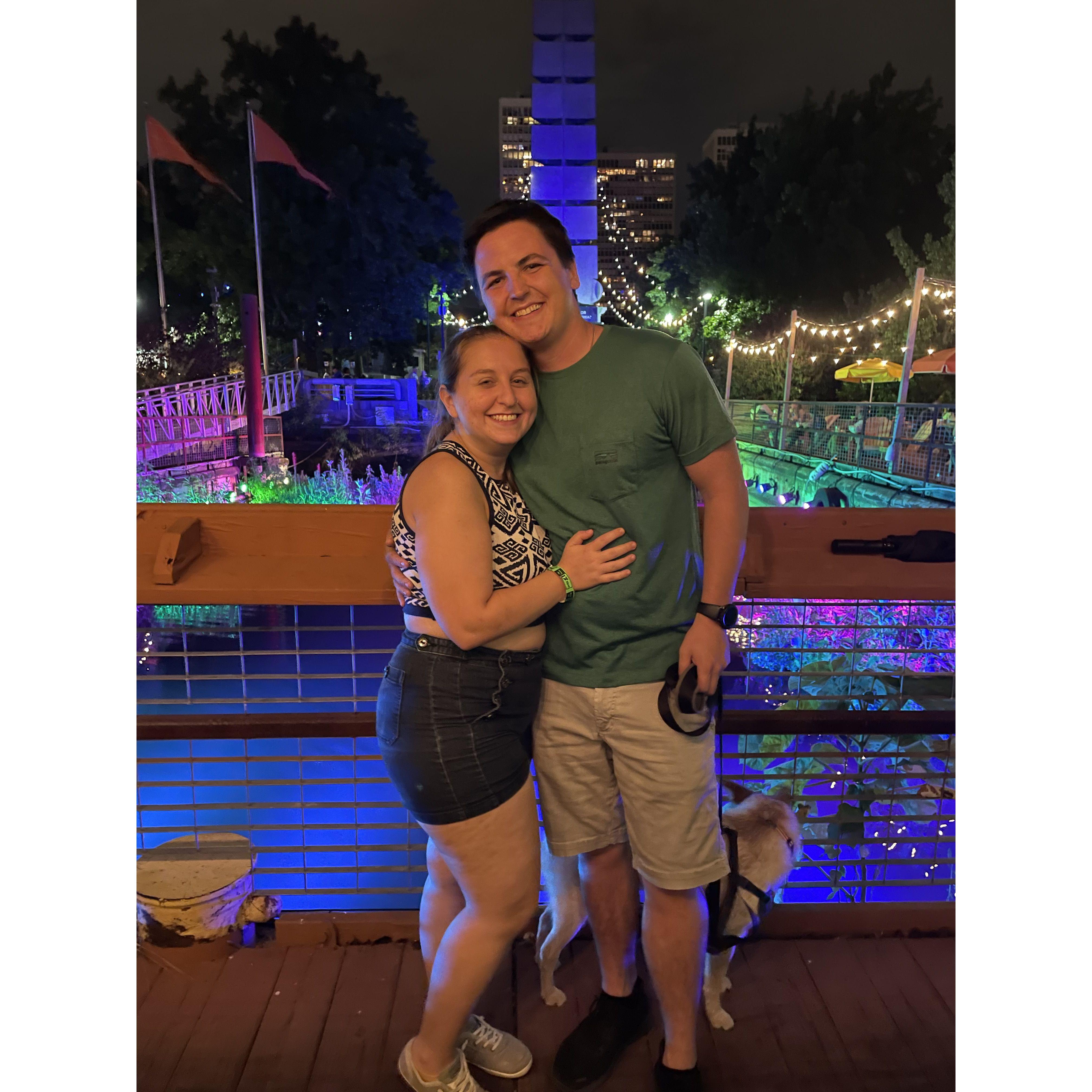 Our first photo together (now in puzzle-form hanging in our living room).