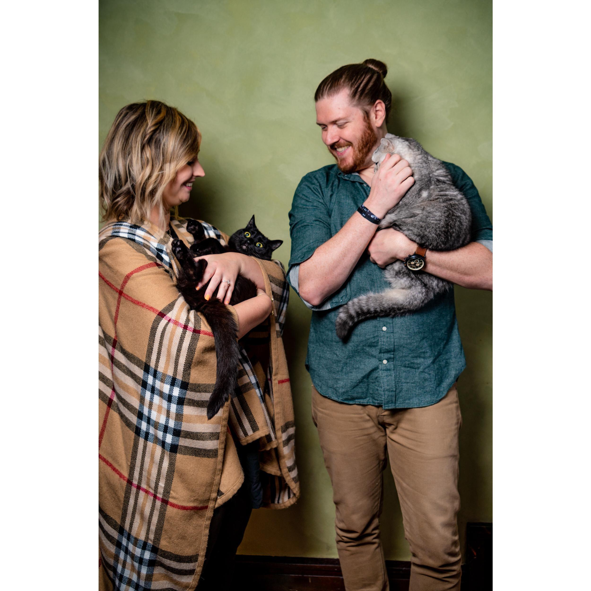 Guinness in particular did not enjoy this photoshoot.