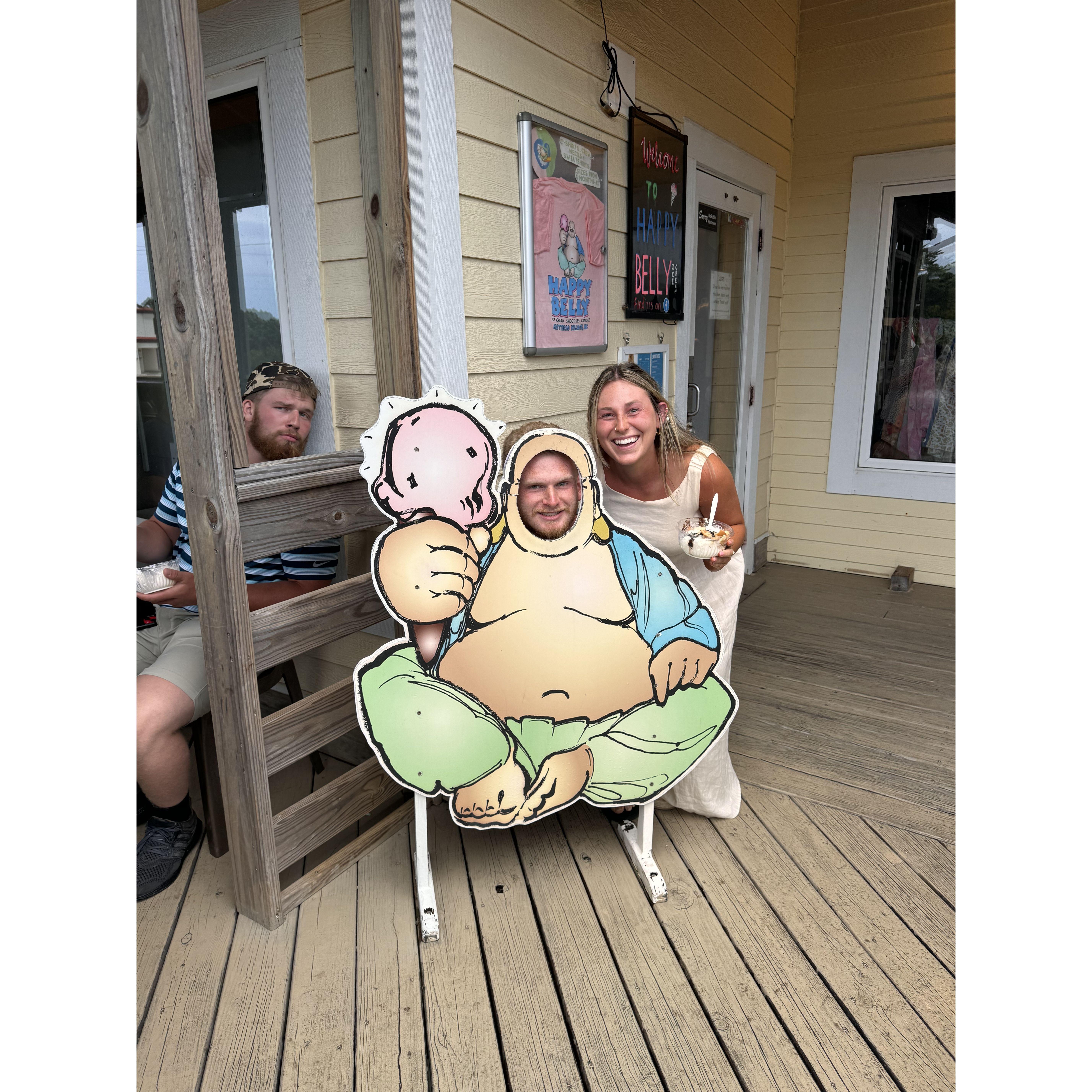 June 27, 2024
First family vacation with the Hicks to Hatteras Island. Clearly John ate too much ice cream!
