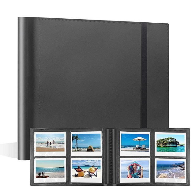 160 Pockets Photo Album for Fujifilm Instax Wide 300 Camera, Polaroid 600 Photo Album, Albums for Polaroid Now OneStep2 OneStep+ 600 Instant Film Camera, Polaroid POP Lab Instant Print Camera (Black)