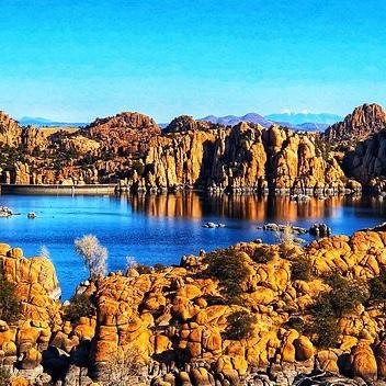 The granite dells in Prescott