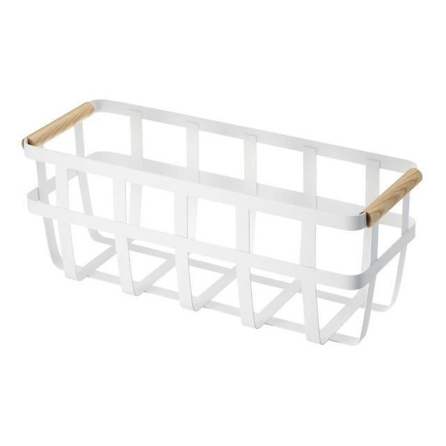 Tosca Slim Storage Basket, White
