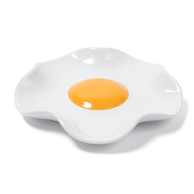 Fried Egg Ceramic Spoon Rest for stove top and kitchen counter | Large and Dishwasher-Safe Utensil holder | Home & kitchen decor | Kitchen Gifts for women | House warming gifts new home