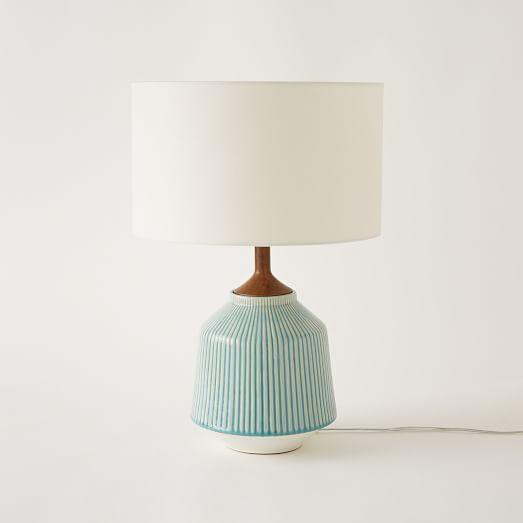 Roar + Rabbit™ Ripple Ceramic Table Lamp - Turquoise