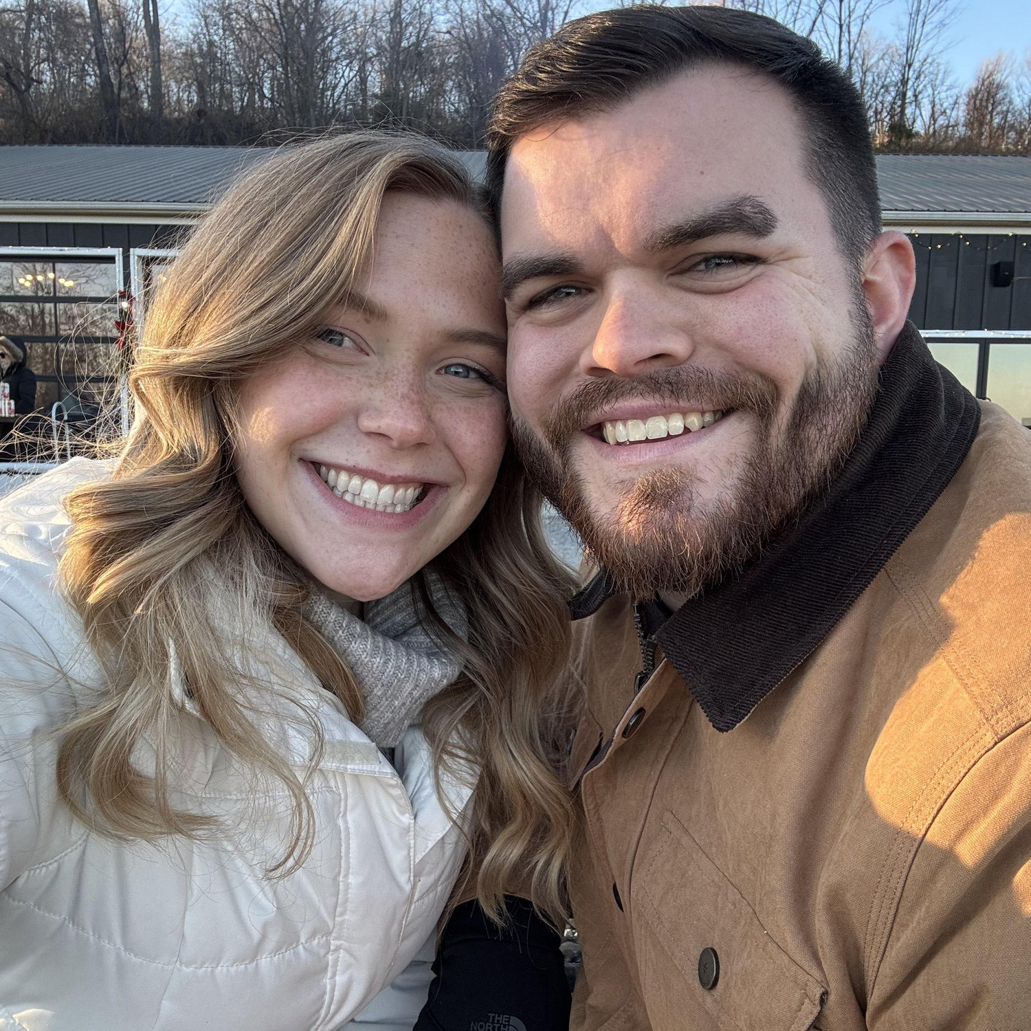 John and Emily at Bluemont Vineyard for "The Lighting of the Vines"