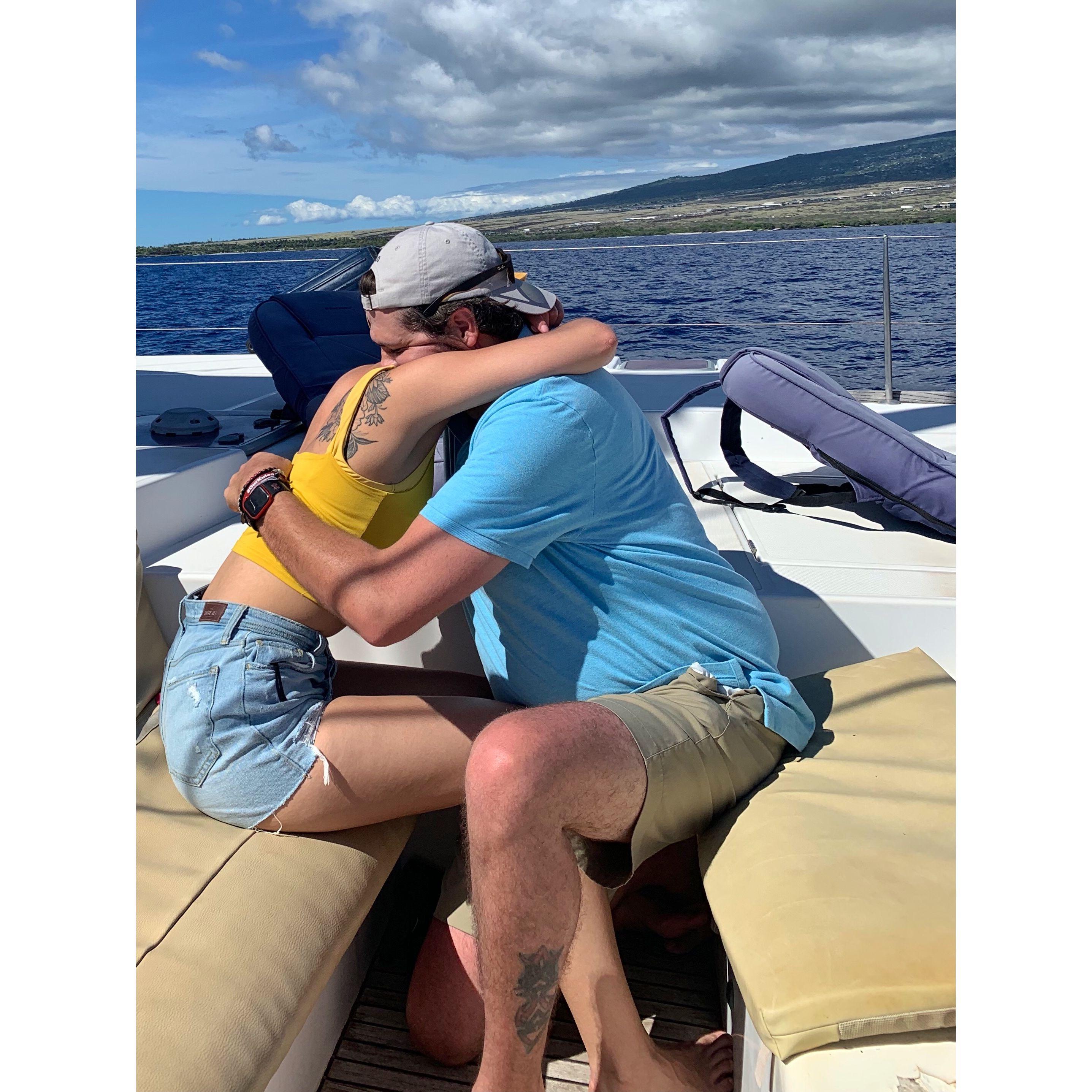 August 2021, Proposal on the boat