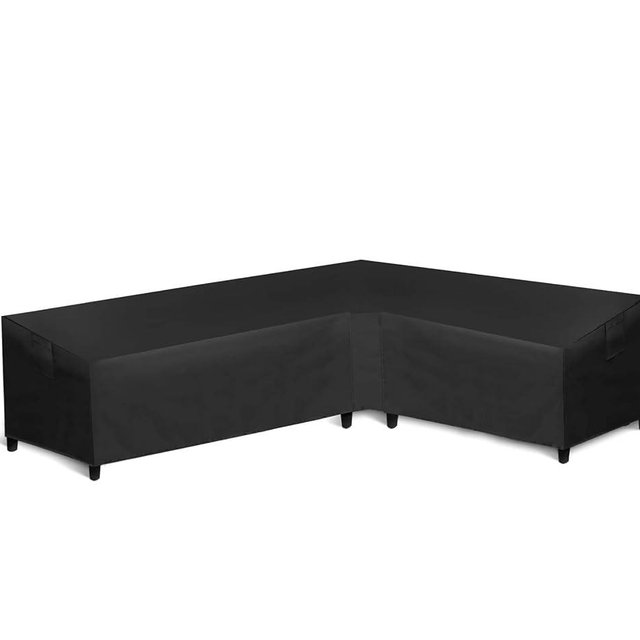 WLEAFJ Patio L-Shaped Sectional Sofa Cover Waterproof, Heavy Duty Outdoor Sectional Couch Cover, Lawn Patio Furniture Cover with Air Vent, Right Facing, 104" L/83 L x 32" D x 31" H