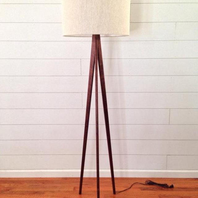 Floor Lamp - Tripod - Black Walnut