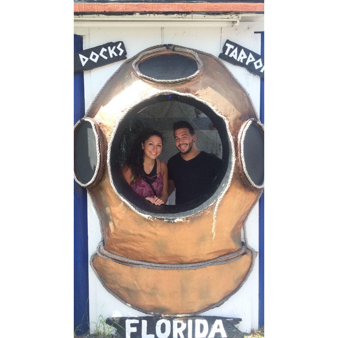 On a date in Tarpon Spring Florida visiting the Sponge capital of the world!