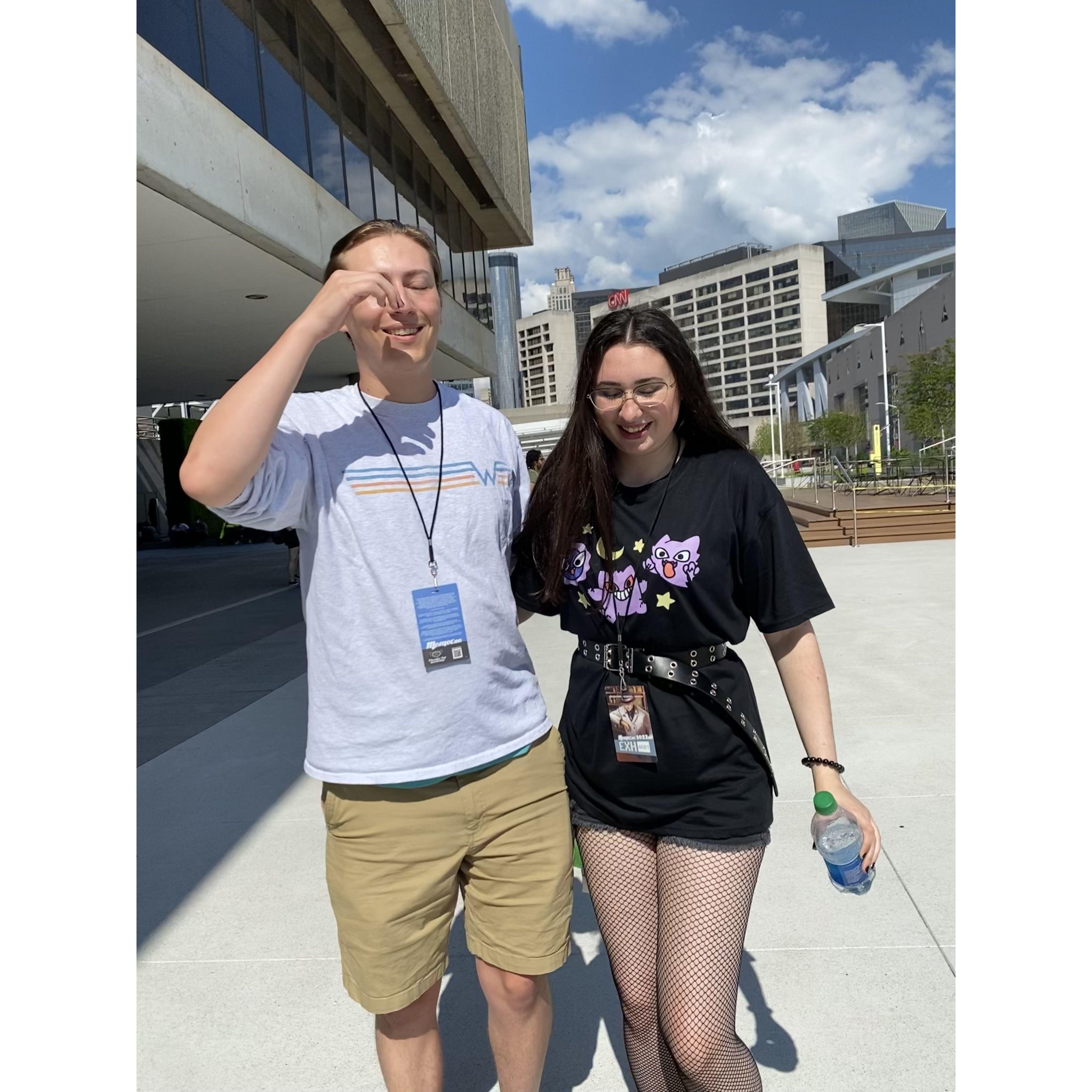 Clair and Evan traveled to Atlanta yet again in 2022 for a convention, and met up with Clair's mom.