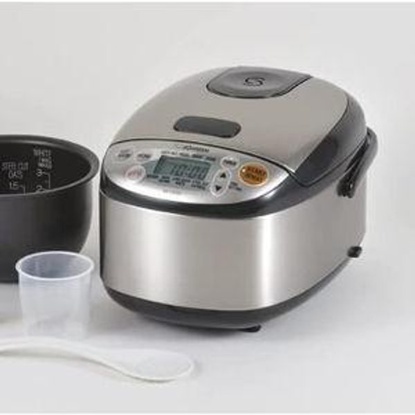 Zojirushi Micom 3-Cup Compact Size, Multiple Settings, Stainless Steel Made, Built-In Retractable Power Cord and Easy to Transport Rice Cooker and Warmer