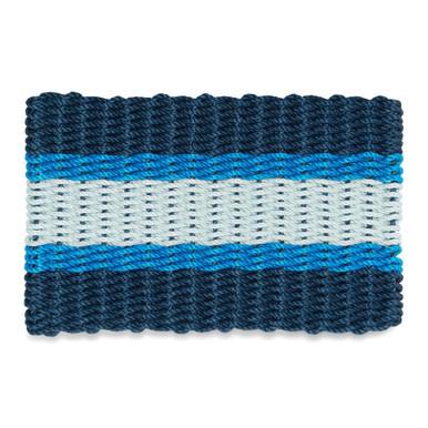 Wicked Good Nautical Rope Doormat, Navy, Light Blue, Seafoam