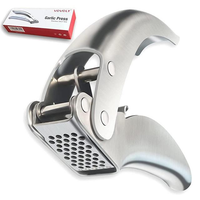  VOVOLY Premium Garlic Press Stainless Steel, No need