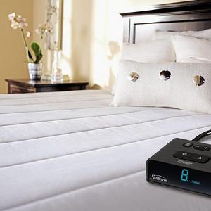 Sunbeam Quilted Heated Mattress Pad with Dual SleekSet Controllers, King