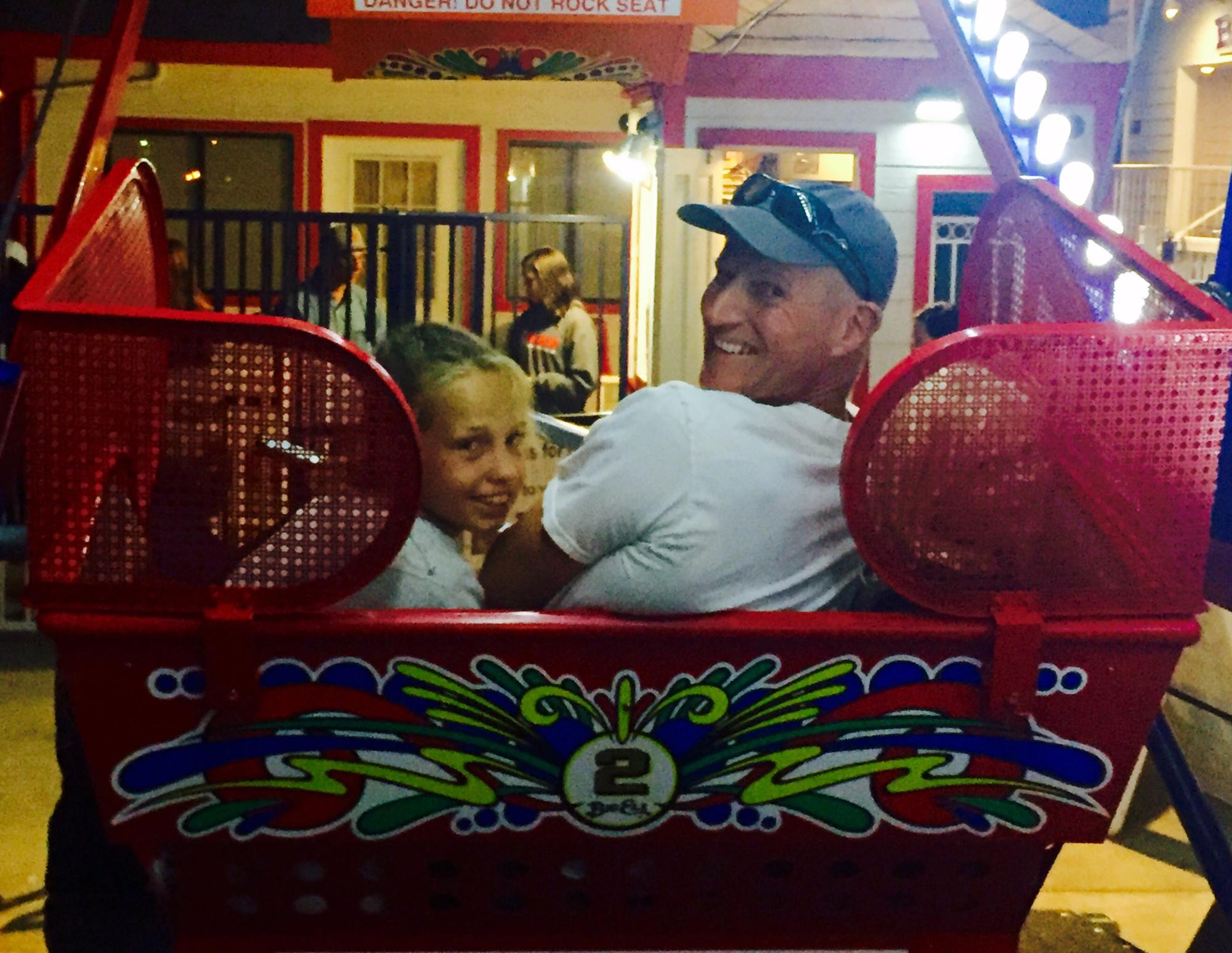 The beginning of it all...our first time out together, kids included. A ride on the Balboa Fun Zone Ferris Wheel, July 2016