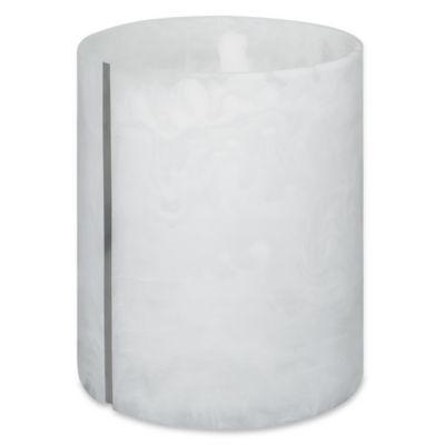 DKNY Minerale Frosted Wastebasket in White
