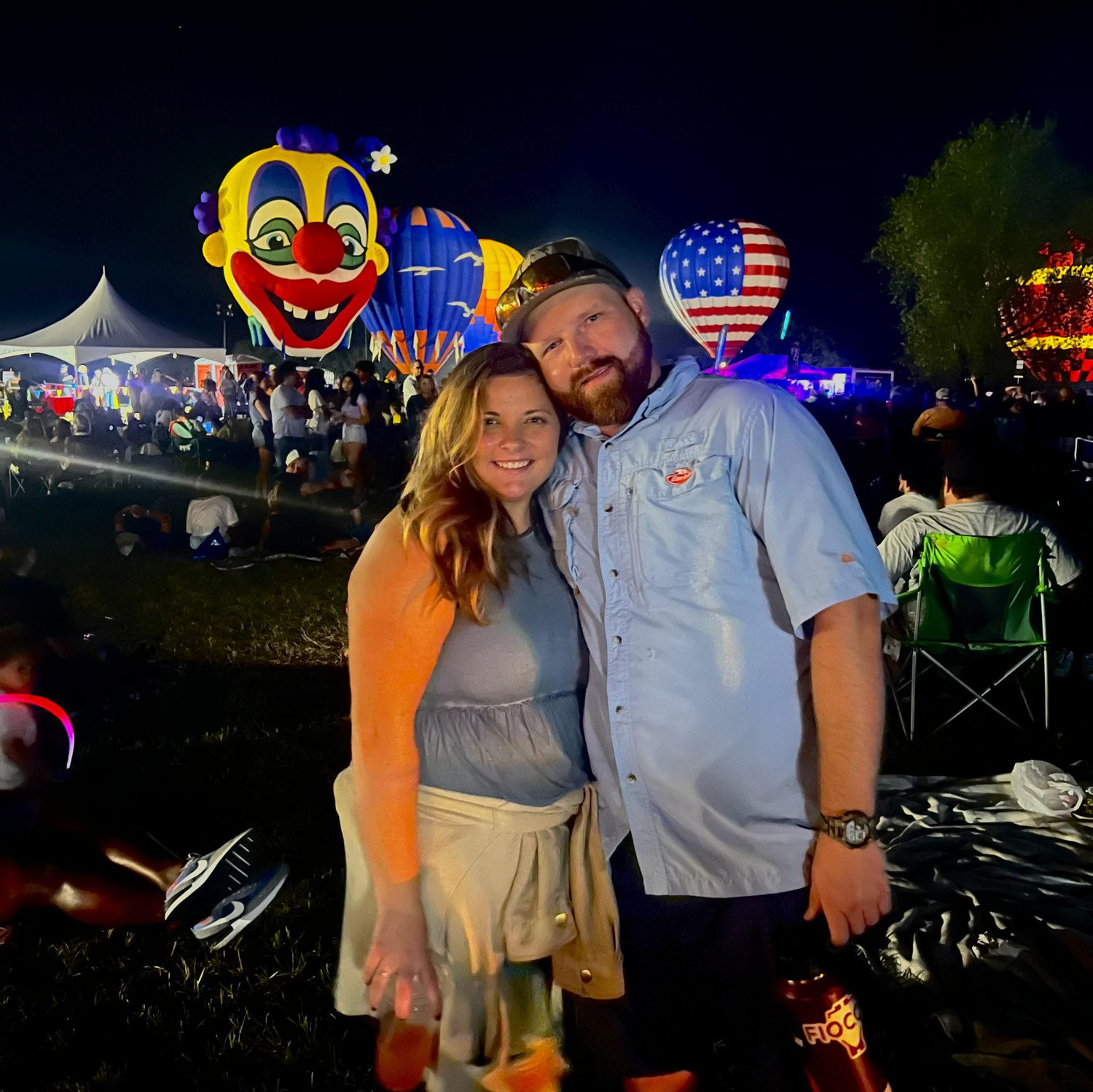Hot air balloon festival... yess I defiantly made him go.