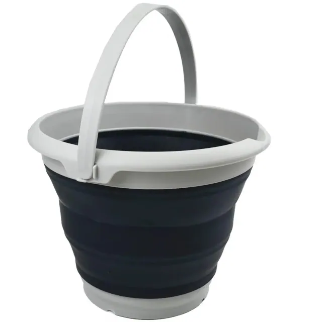 SAMMART Collapsible Plastic Bucket - Foldable Tub - Portable Space Saving Outdoor Container