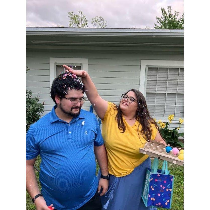 Our first Easter together! That Easter egg hunt was brutal!