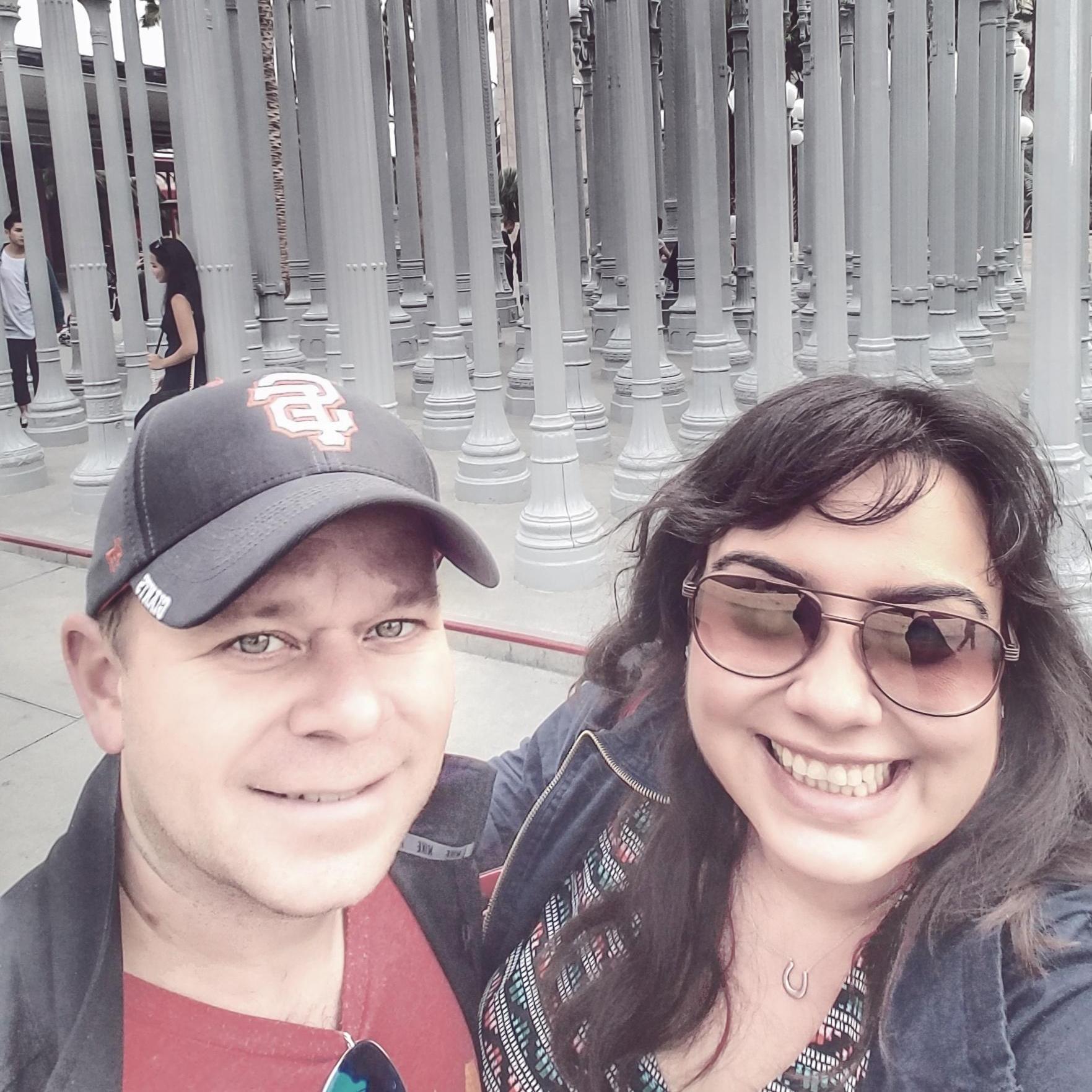 Urban Lights Selfie...after geeking out at the La Brea Tar Pits Museum