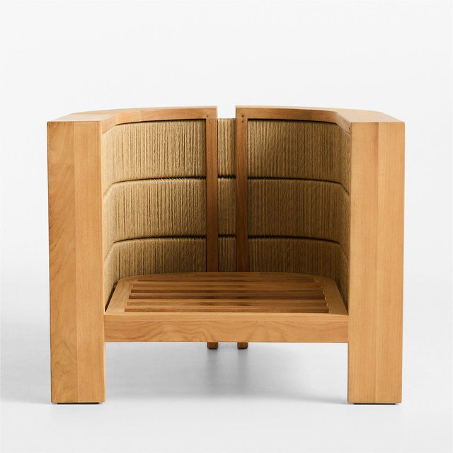 Bali Natural Teak Outdoor Lounge Chair Frame