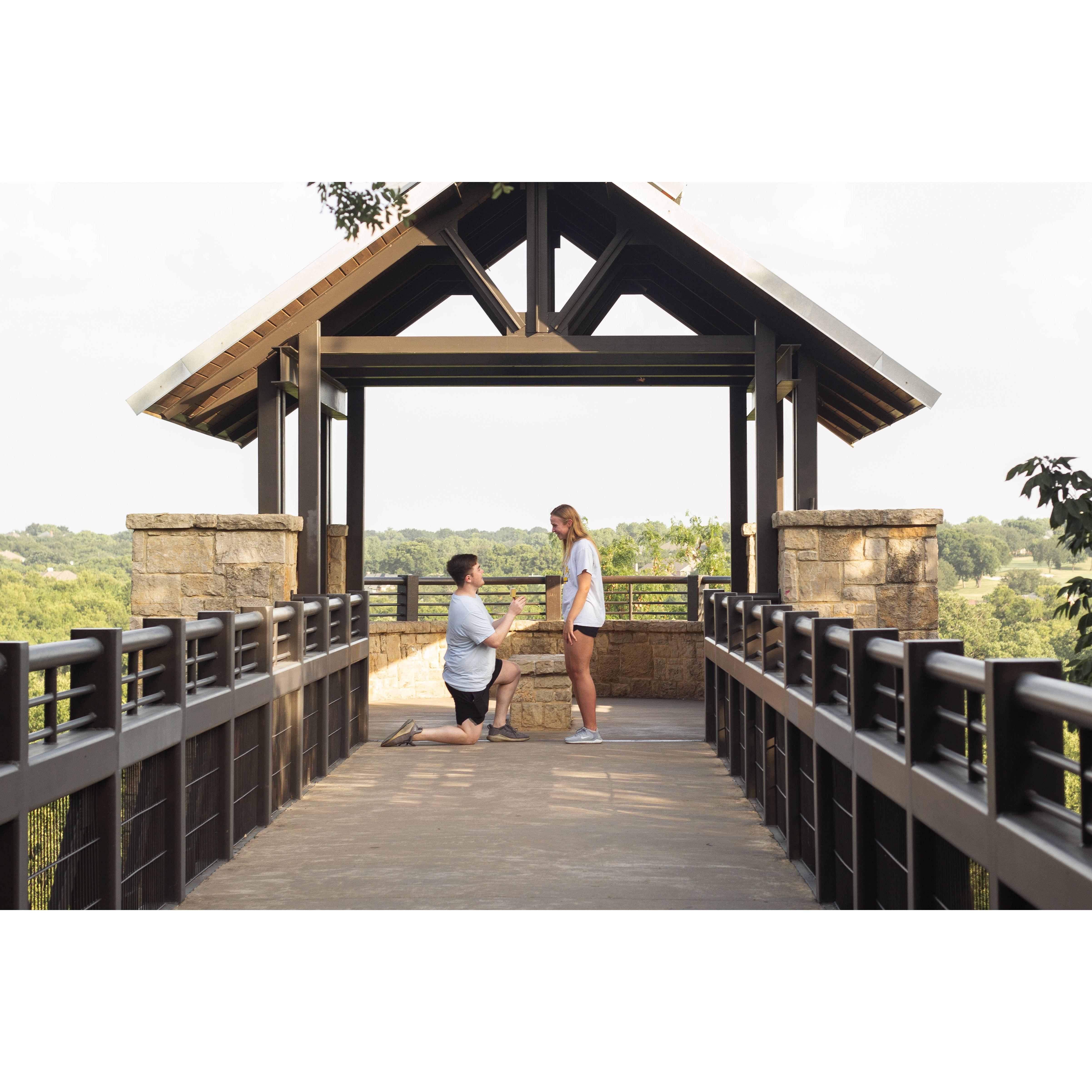 Derek proposed on June 17 at a nature preserve where we went on one of our first dates!