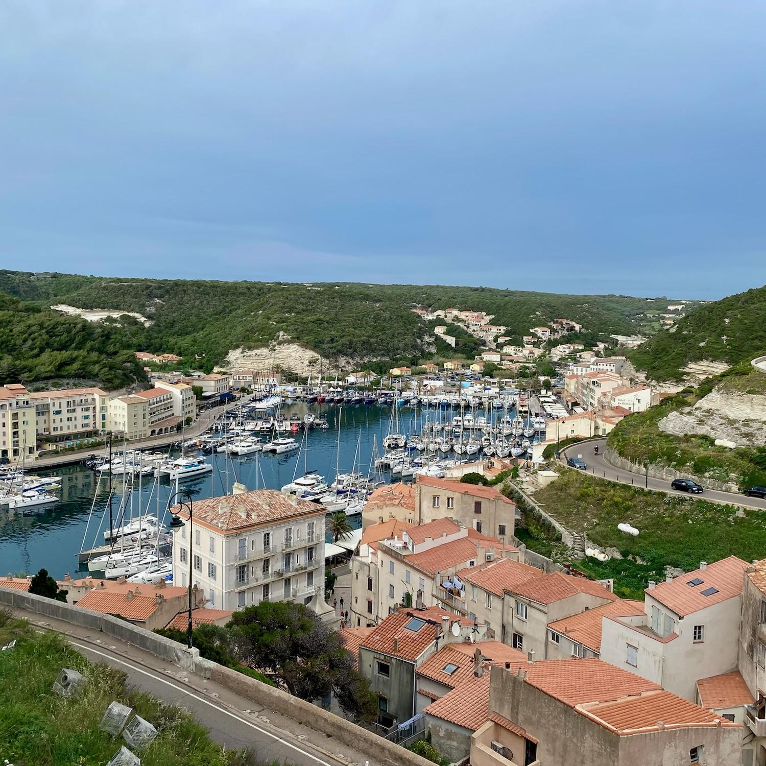 The Port of Bonifacio, our first sailing destination