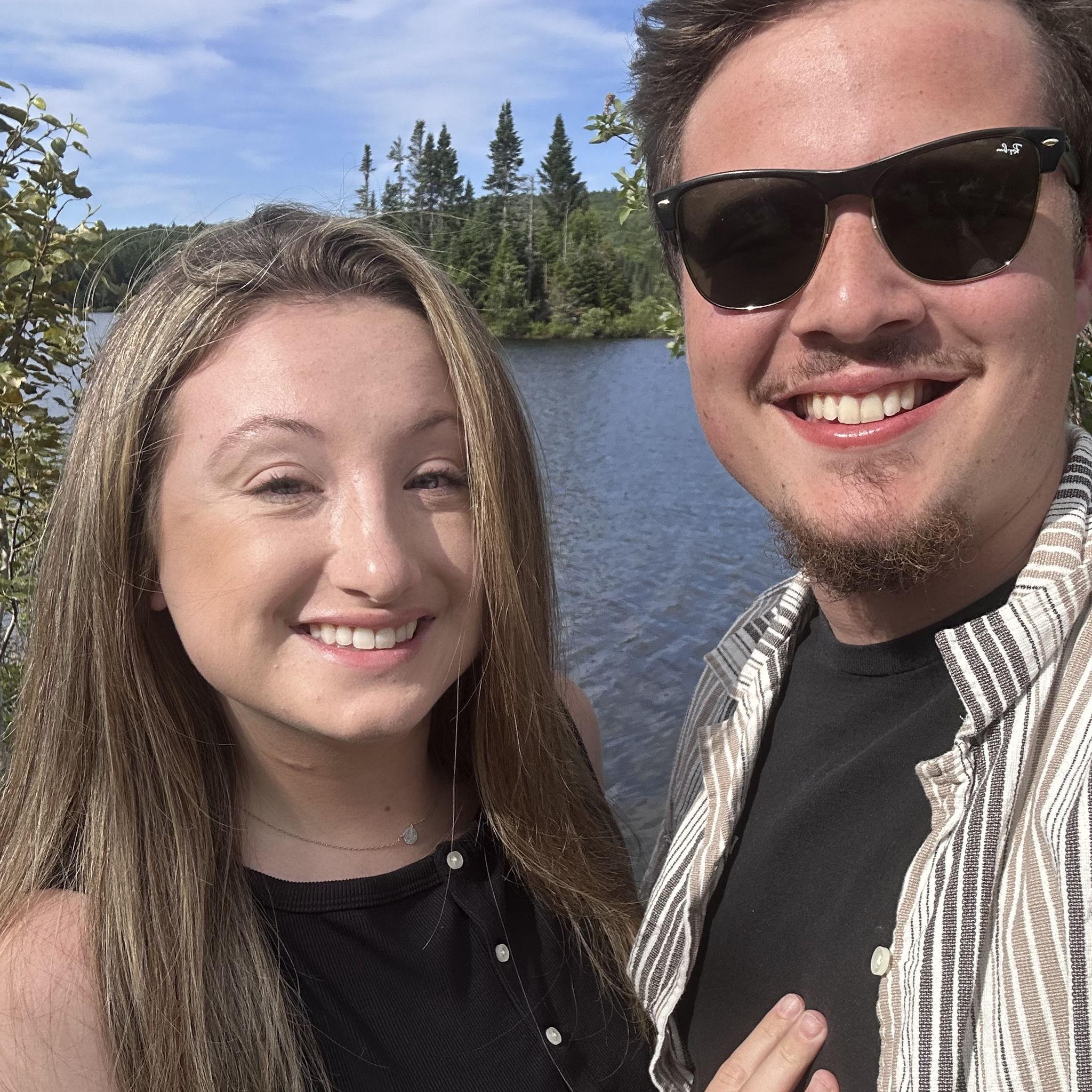 The day we got engaged!! Pittsburg NH