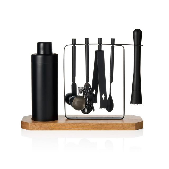 Godinger Ebony Bar Tools, Set of 7