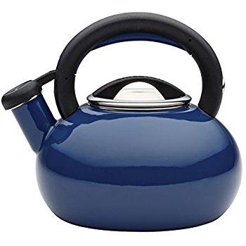 Circulon Teakettles Sunrise Whistling Teakettle, 1 1/2-Quart, Navy Blue