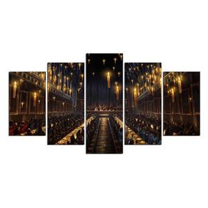 Harry Potter Hogwarts Castle Fantasy Canvas Print Gift 5 Panels