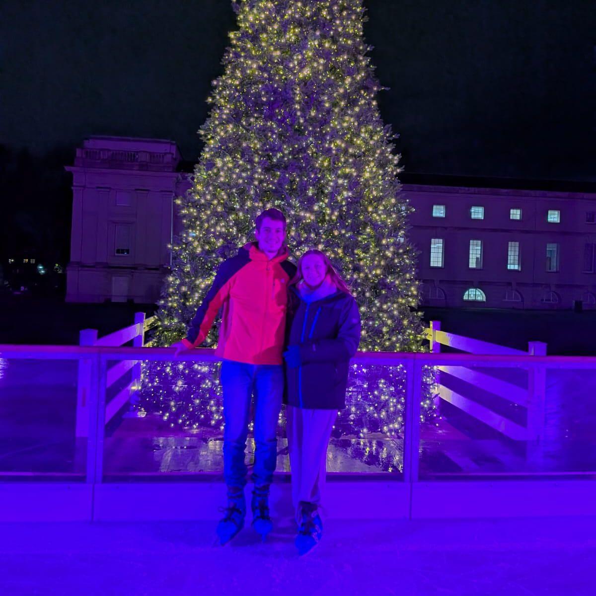 Skating in open air infront of Queen's house in Greenwich.