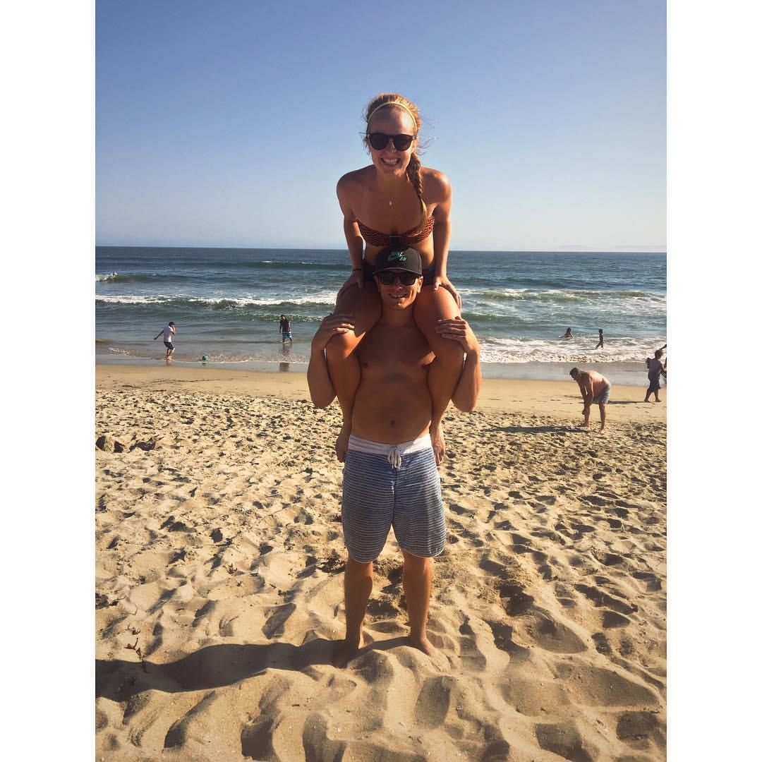 The first time Carlee stayed with Ian and his family in California!