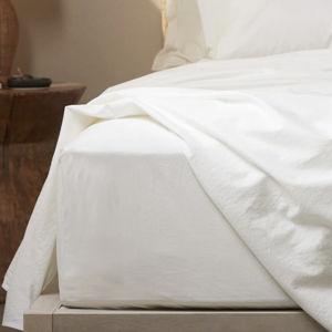 Percale Fitted Sheet - King / Cream